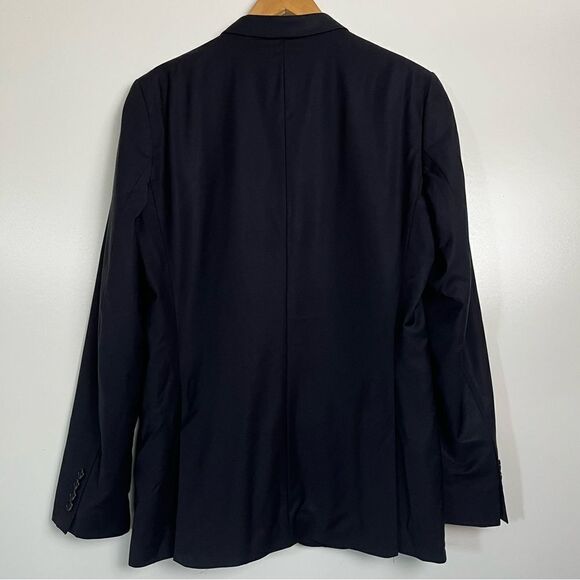 Zara Man Black Blazer Jacket Wool Blend Suit Sport Coat Single Button 38 EU 48 - Picture 4 of 10